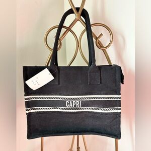 A New Day Capri Destination Canvas Tote Handbag NWT